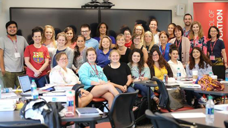 Group of teachers in the School of Education