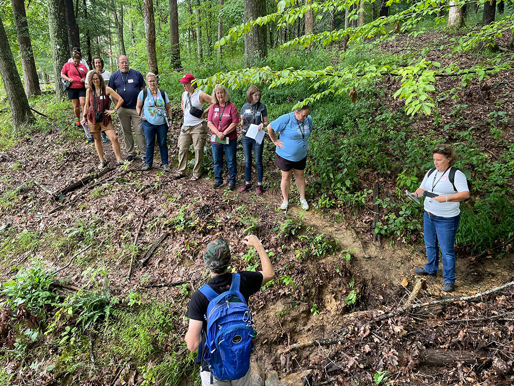 Michael Hamburger, Professor of Earth and Atmospheric Sciences, talks to participating educators about making scientific observations and how they can help their students become better scientists.