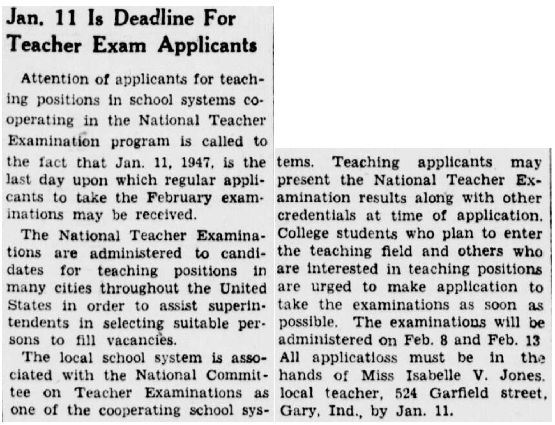 Valparaiso Vidette Messenger, January 9, 1947